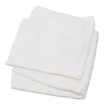 HOSPECO Woven Terry Rags, 15in x 17in, White, 25 Lb