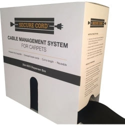 SecureCord Cable Management for Carpets - Black - Nylon