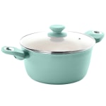 Gibson Home Plaza Cafe Aluminum 4.5-Quart Non-Stick Dutch Oven, Sky Blue