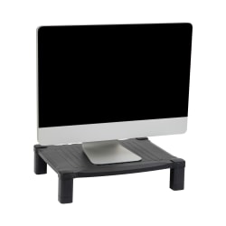 Mind Reader Anchor Collection Adjustable Monitor Stand, 4inH x 13-1/4inW x 17-1/4inL , Black