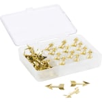 U Brands Metal Arrow Push Pins, Gold, 36-Count (3083U06-24) - 0.38in Shank - 0.88in Head - 36 / Pack - Gold - Steel, Metal, Plastic