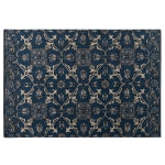 Baxton Studio Panacea Hand-Tufted Wool Area Rug, 5-1/4ft x 7-1/2ft, Blue