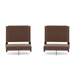 Flash Furniture Grandstand Comfort Seats, Brown/Black, Set Of 2 Seats