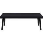 Linon Abilene Aluminum Outdoor Coffee Table, 16-1/4inH x 47-1/4inW x 25inD, Black