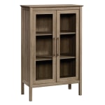 Sauder Anda Norr 51inH Bookcase Display Cabinet, Sky Oak