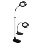 OttLite 2-In-1 LED Magnifier Floor And Table Light, Adjustable Height, 56-3/4inH, Black