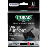 CURAD Universal Wraparound Wrist Support With Microban, Black