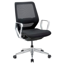 Lorell Wellness by Design Ergonomic Bonded Leather Executive Chair, With Flexible Kinetic Lumbar, Black