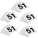 Alpine Double-Sided Table Numbers, 51-100, 3-3/4in x 4in, Black/White, Pack Of 250 Numbers