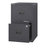 Bisley PFA 16inD Vertical 2-Drawer File Cabinet, Charcoal