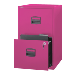 Bisley PFA 16inD Vertical 2-Drawer File Cabinet, Fuchsia