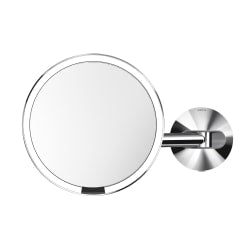 simplehuman Wall Mount Sensor Mirrors, 9-1/8inH x 13-13/16inW x 3-1/8inD, Polished Silver, Hardwired