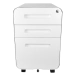 Bindertek Glide 20inD Vertical 3-Drawer File Cabinet, White