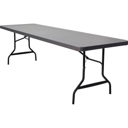 Iceberg IndestrucTable Commercial Folding Table, Charcoal