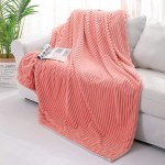 Sedona House Jacquard Flannel Microfiber Throw Blanket, 60in x 80in Twin, Pink