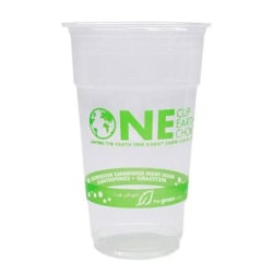 Karat Earth PLA Plastic Cups, 24 Oz, Clear, Case Of 600 Cups