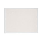 U Brands Linen Bulletin Board, 40in X 30in, White Decor Frame (2917U00-01)