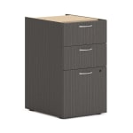 HON 15inW x 20inD Lateral 3-Drawer File Cabinet Support Pedestal, Slate Teak