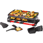 Starfrit THE ROCK Raclette/Party Grill Set, 9-1/2inH x 16inW x 5-1/4inD, Black