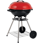 Brentwood BB-1701 17-Inch Portable Charcoal BBQ Grill, Red - 2 Sq. ft. Cooking Area - Charcoal - Portable - Outdoor - Red