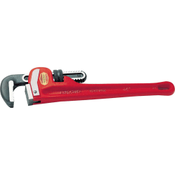 Heavy-Duty Straight Pipe Wrench, Steel Jaw, 36 in