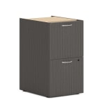 HON Mod 20inD Vertical 2-Drawer Support File Pedestal File Cabinet, Slate Teak