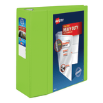 Avery Heavy-Duty View 3-Ring Binder With Locking One-Touch EZD Rings, 5in D-Rings, 38% Recycled, Chartreuse