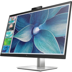 HP E27d G4 27in Class Webcam WQHD LCD Monitor - 16:9 - Black, Silver - 27in Viewable - In-plane Switching (IPS) Technology - LED Backlight - 2560 x 1440 - 300 Nit - 5 msGTG - 75 Hz Refresh Rate - HDMI - DisplayPort - USB Hub