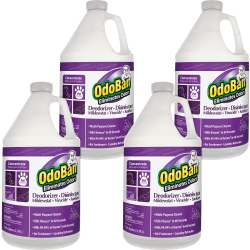 OdoBan Deodorizer Disinfectant Cleaner Concentrate - Concentrate Liquid - 128 fl oz (4 quart) - Lavender Scent - 4 / Carton - Purple