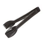 Carlisle Carly Salad Tongs, 9in x 1 3/4in, Black