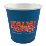 Kauai Coffee Paper Cups With Lids, 4 Oz, Blue, Case Of 1,000