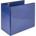 Samsill Nonstick Locking View 3-Ring Binder, 6in Round Rings, Dark Blue