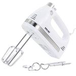 Better Chef MegaMix 5-Speed Hand Mixer, White