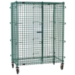 Quantum Proform 2-Shelf Wire Security Cart, 24in x 60in x 69in, Green