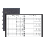 AT-A-GLANCE Visitor Register Book, 8 1/2in x 11in, Black