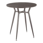 LumiSource Clara Industrial Dinette Table, 30-1/4inH x 27-3/4inW x 27-3/4inD, Antique Metal/Espresso