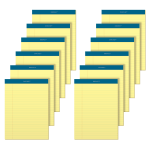 TOPS Docket Writing Pads, 8 1/2in x 11 3/4in, Legal Ruled, 50 Sheets Per Pad, Canary, Pack Of 12 Pads