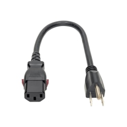 Eaton Tripp Lite Series Computer Power Cord, NEMA 5-15P to Locking C13 - 10A, 125V, 18 AWG, 1 ft. (0.31 m) - Power cable - NEMA 5-15P (M) to power IEC 60320 C13 locking - AC 125 V - 10 A - 1 ft - black