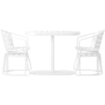 COSCO Bridgeport 5-Piece Outdoor Patio Bistro Set, White