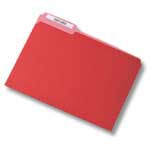 Pendaflex 2-Tone Color Folders, 1/3 Cut, Letter Size, Red, Pack Of 100