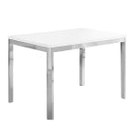 Monarch Specialties Elijah Dining Table, 30inH x 47-1/2inW x 31-1/2inD, White