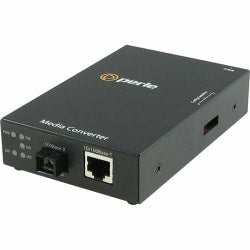 Perle S-110PP-S1SC20D-XT Media Converter - 1x PoE+ (RJ-45) Ports - 1 x SC Ports - Single-mode - 10/100Base-TX, 100Base-BX - 12.43 Mile - Wall Mountable, Rack-mountable, Rail-mountable, Desktop