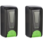 Alpine Industries 1200 mL Wall Mount Automatic Foam Hand Sanitizer Dispensers, Black, Pack Of 2 Dispensers