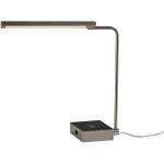 Adesso Sawyer AdessoCharge LED Adjustable Desk Lamp, 24-1/2inH, Black/Brushed Steel