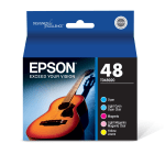 Epson T0489 Cyan, Light Cyan, Magenta, Light Magenta, Yellow Ink Cartridges, Pack Of 5, T048920