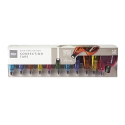 Office Depot Brand Side-Application Correction Tape, 1 Line x 392in, Pack Of 12