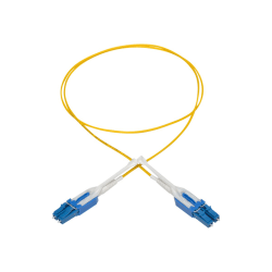 Eaton Tripp Lite Series Duplex Singlemode 9/125 Fiber Patch Cable (LC/LC), Push/Pull Tabs, 1 m (3 ft.) - Patch cable - LC single-mode (M) to LC single-mode (M) - 1 m - fiber optic - duplex - 9 / 125 micron - yellow