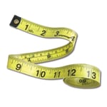 Learning Advantage Vinyl Tape Measures, 60in, Black/Yellow, 10 Per Pack, Case Of 3 Packs