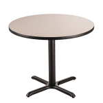 National Public Seating Cafe Table, 30inH x 36inW x 36inD, Gray Nebula/Black