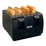 Better Chef 4-Slice Dual-Control Toaster, Black